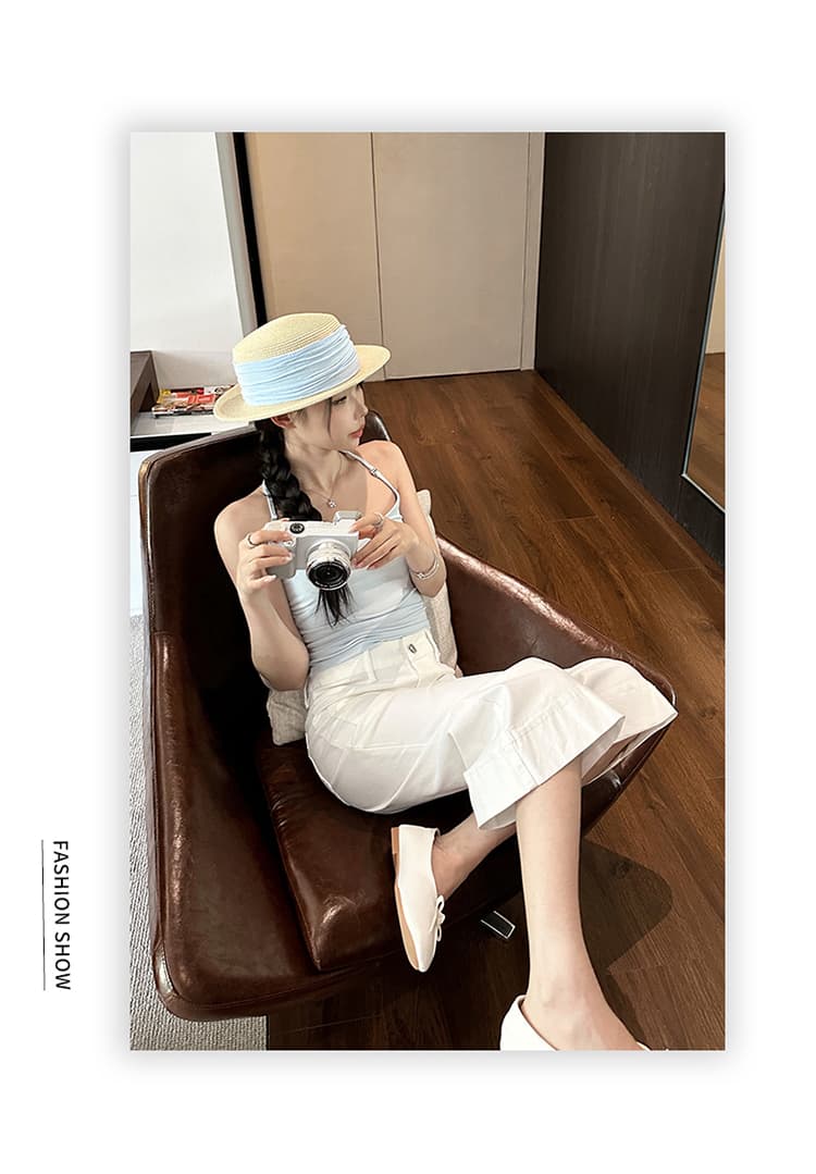 한국 동대문 여성 의류 오래된 돈 바람 아메리칸 레트로 7부 바지 여성 부츠컷 나팔 청바지 봄 여름 새로운 상세 이미지 17