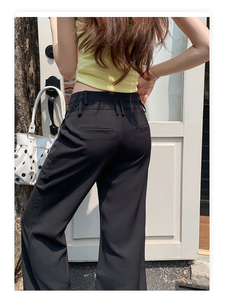인터넷 유명인 같은 단락 품격 도루 센스 호스 슈 바지 2026 새로운 검정색 몸매 가꾸기 부츠컷 캐주얼 바지 상세 이미지 20
