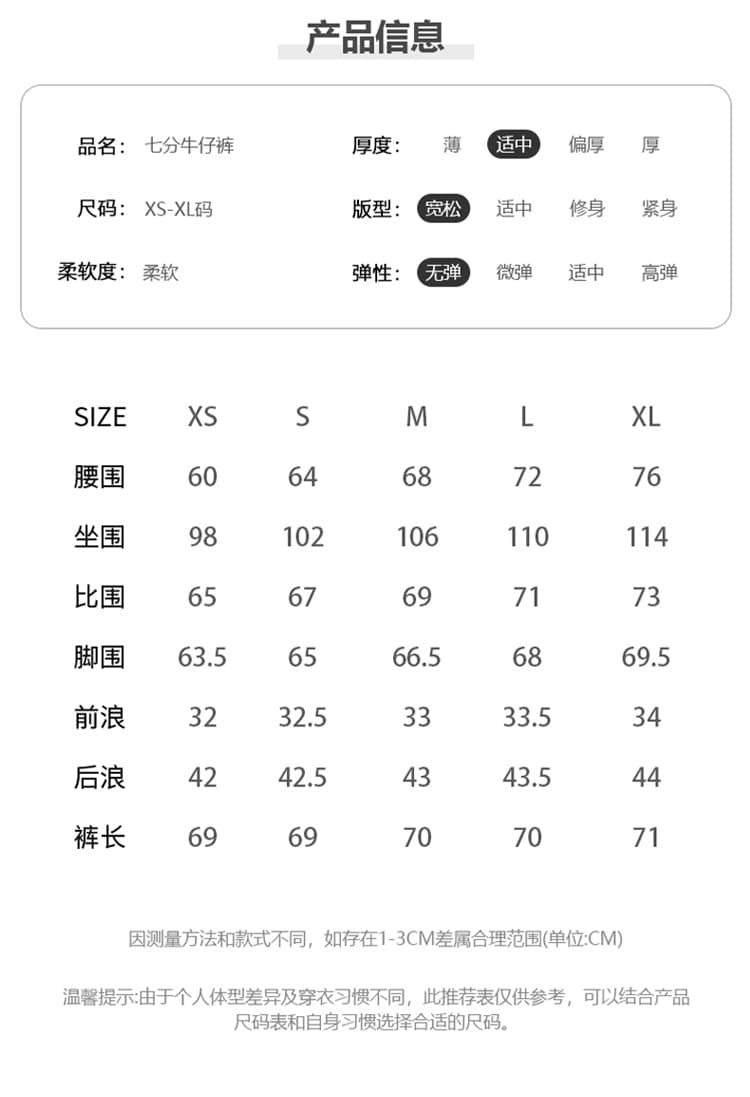 생방송 여름 신제품 느긋한 편안함 달콤한 차가운 안개 회색 3 차원 빅 포켓 워크웨어 7 점 청바지 여성 상세 이미지 4