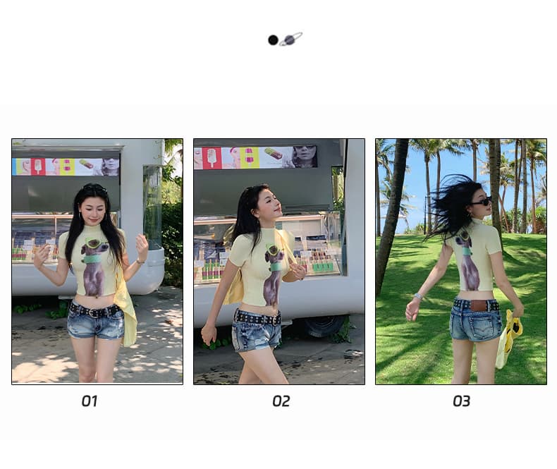 한국 동대문 여성 의류 26 여름 핫걸 바람 반바지 레트로 워싱 로우 웨이스트 징 아메리칸 데님 핫 바지 상세 이미지 2