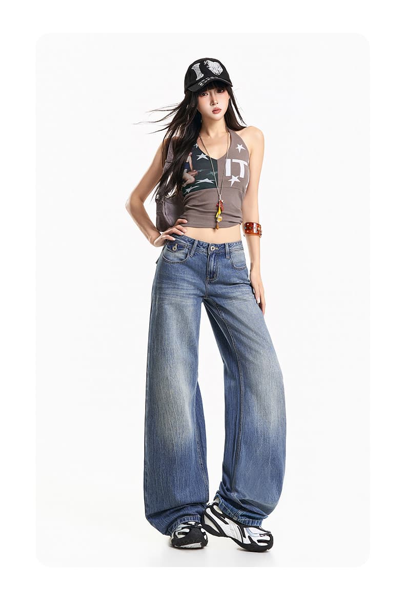 한국 동대문 여성 의류 여름 얇은 스타일 주간 실크 데님 스트레이트 팬츠 여성 아메리칸 레트로 라이 경기 서울 수정 다리 종류 상세 이미지 16