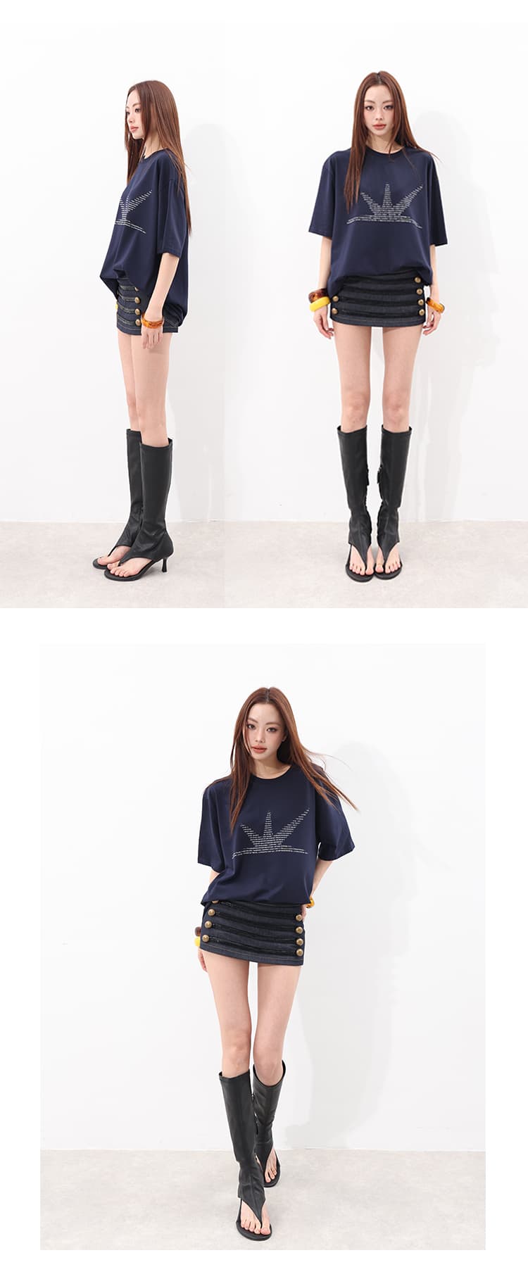 일본식 다시 달콤한 다시 던져 핫걸 세트 빛 궁정 요소 분위기 센스 로얄 자매 바람 바지 혼합 가져 가라. 셔츠 상세 이미지 5