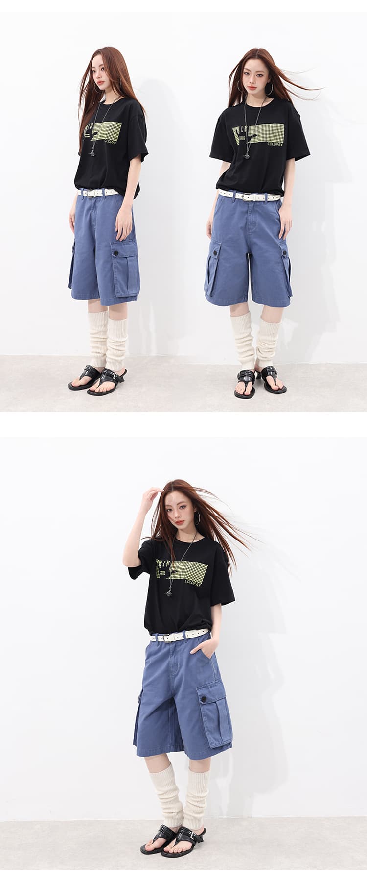 한 부서 일상 분위기 센스 착용 가져 가라. 고급 워크웨어 블루스 느긋한 느슨함 도루 센스 워크웨어 바지 상세 이미지 5