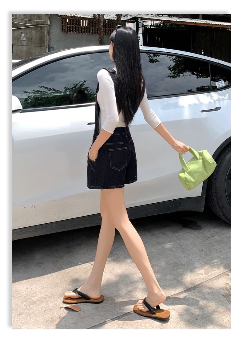 됐어. 개체 높은 품질 레트로 소녀 바람 일상 외국 가스 좋아 보인다. 내구성이 강한 국방 퇴색하다 데님 멜빵 핫 바지 상세 이미지 20