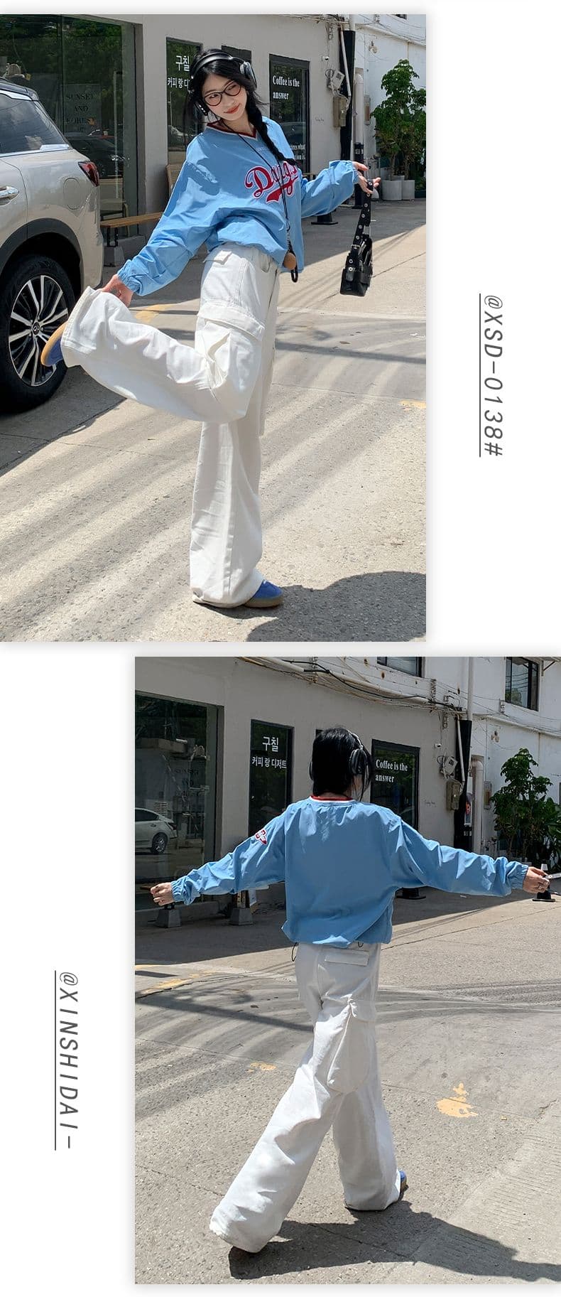 한 부서 신제품 2026 가을 마 오래된 아메리칸 레트로 워크웨어 긴 바지 여성 길이 연장 넓은 다리 청바지 상세 이미지 11
