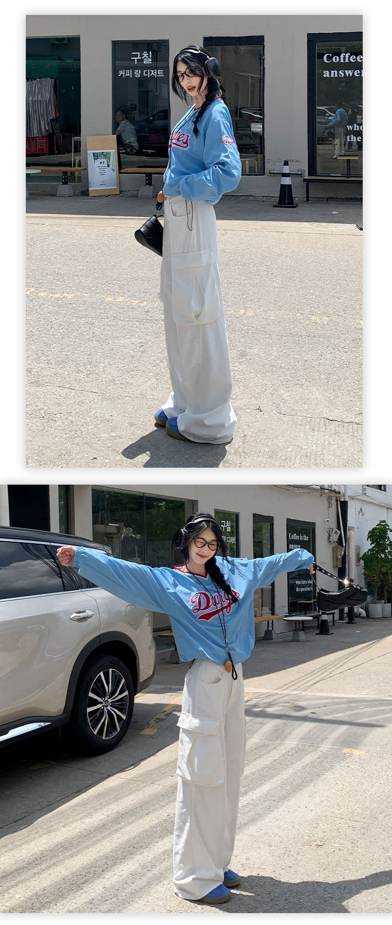 한 부서 신제품 2026 가을 마 오래된 아메리칸 레트로 워크웨어 긴 바지 여성 길이 연장 넓은 다리 청바지 상세 이미지 12
