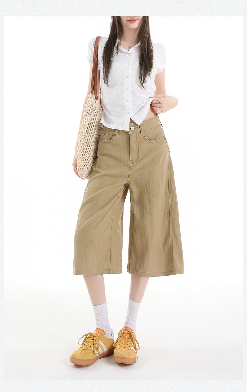 생방송 여름 새로운 아마 주간 실크 6 점 와이드 레깅스 바지 오래된 돈 바람 얇은 스타일 도루 가을 느슨함 센스 캐주얼 바지 상세 이미지 17
