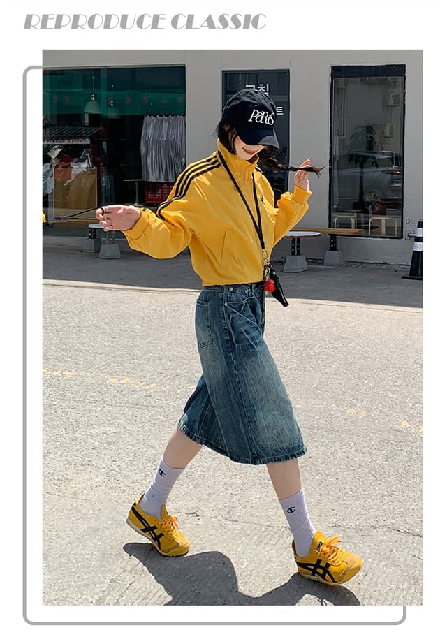 샤오홍 예약하기 추천 신제품 2026 가을 마 오래된 워싱 캐주얼 7 점 청바지 남녀 스트레이트 팬츠 상세 이미지 8