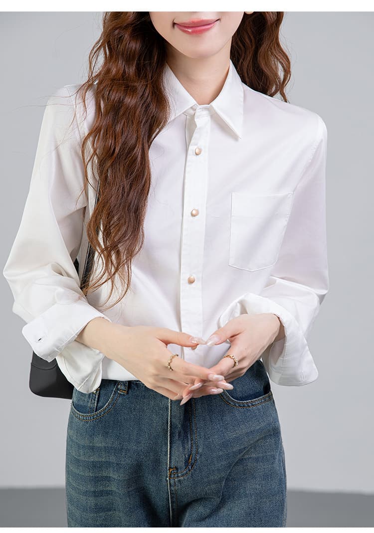 2026 봄 새로운 다용도 출퇴근 클래식 품격 흰 셔츠 맨위 상세 이미지 20