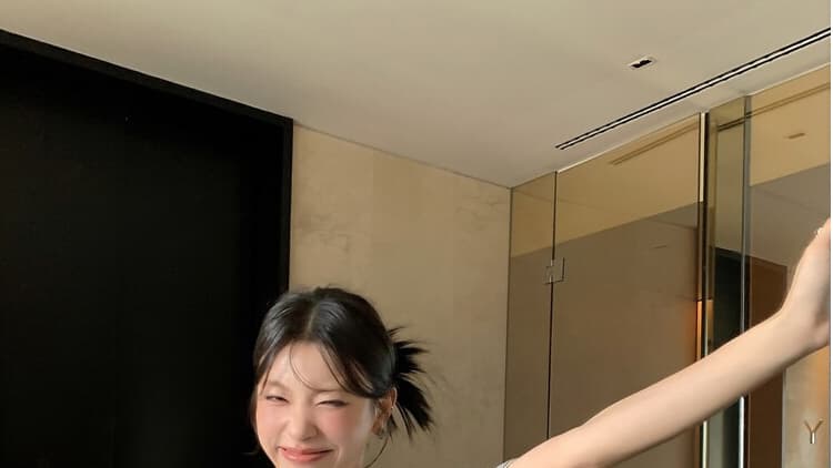 지금 지금 임산부 세트 여름 드레스 2026 새로운 한국 스타일 루즈핏 슬림해 보이는 반팔 티셔츠 미니 스커트 투피스 세트 상세 이미지 45