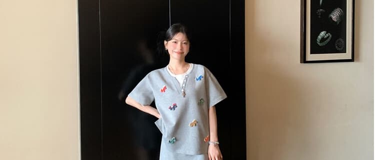 지금 지금 임산부 세트 여름 드레스 2026 새로운 한국 스타일 루즈핏 슬림해 보이는 반팔 티셔츠 미니 스커트 투피스 세트 상세 이미지 51