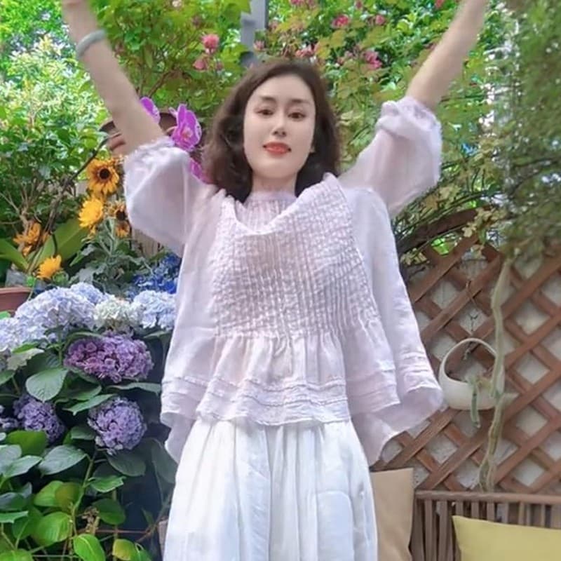 2026 봄 여름 새로운 패션 슬림해 보이는 품격 인터넷 유명인 고급 외국 가스 여성 고급 다용도 루즈핏 빅 사이즈 투피스 세트 상세 이미지 3