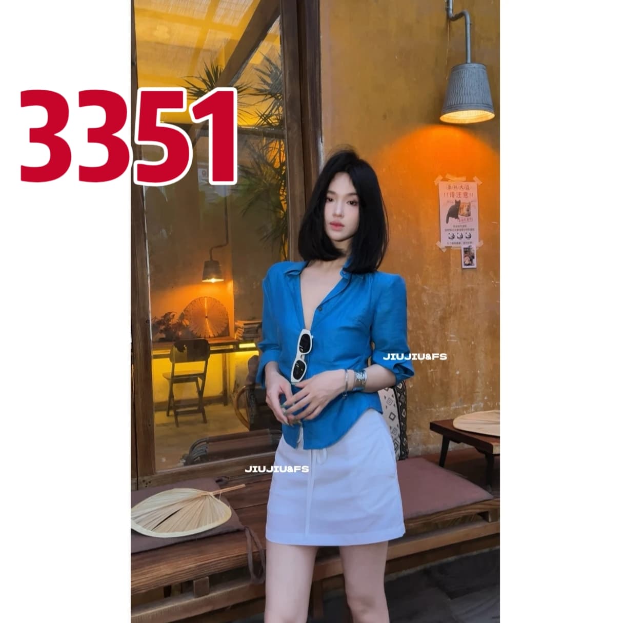 여성 셔츠 여름 허리 수축 슬림해 보이는 작은 대중 디자인 센스 품격 한 여성 상세 이미지 1