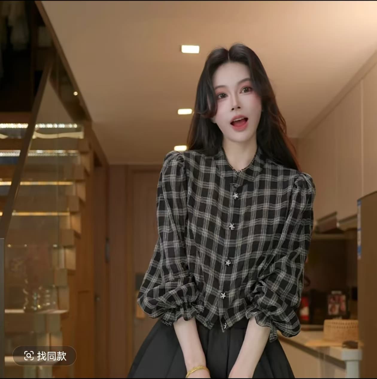 체크무늬 얇은 스타일 통기성 루즈핏 슬림해 보이는 셔츠 이미지 4