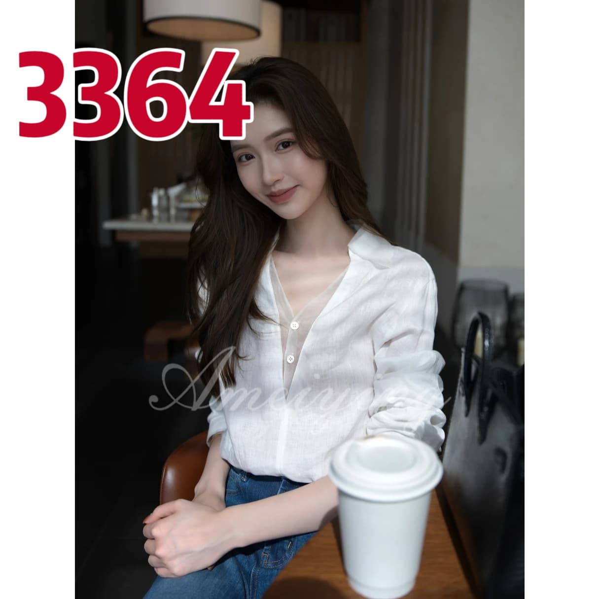 폴로 칼라 반 개방 버클 느긋한 바람 레이스 패션 맨위