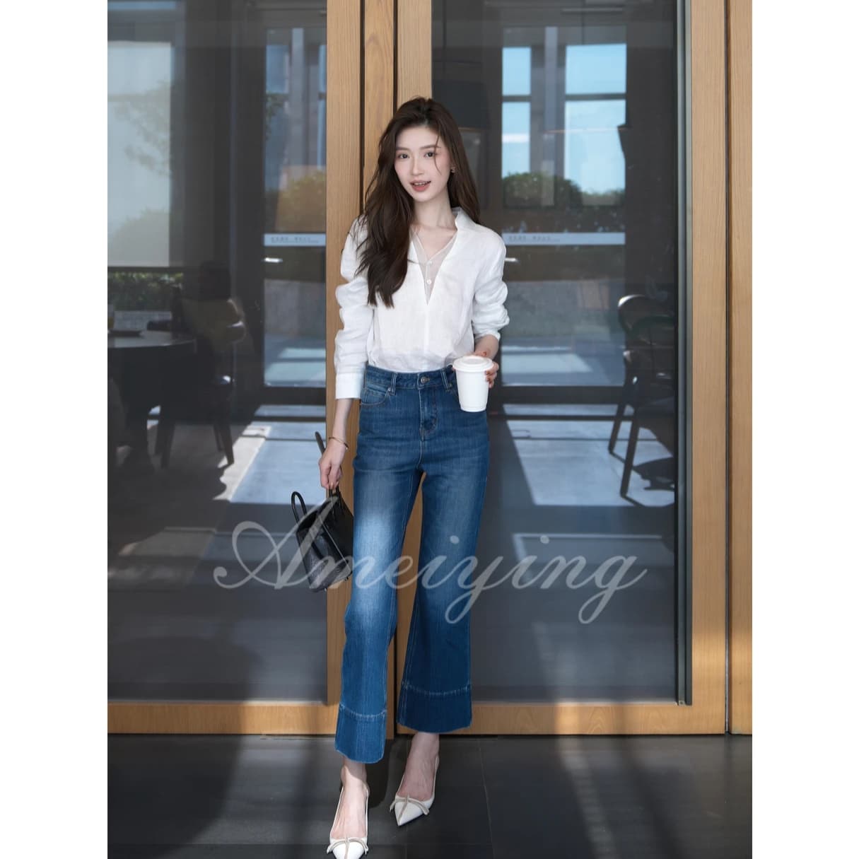 폴로 칼라 반 개방 버클 느긋한 바람 레이스 패션 맨위 이미지 3