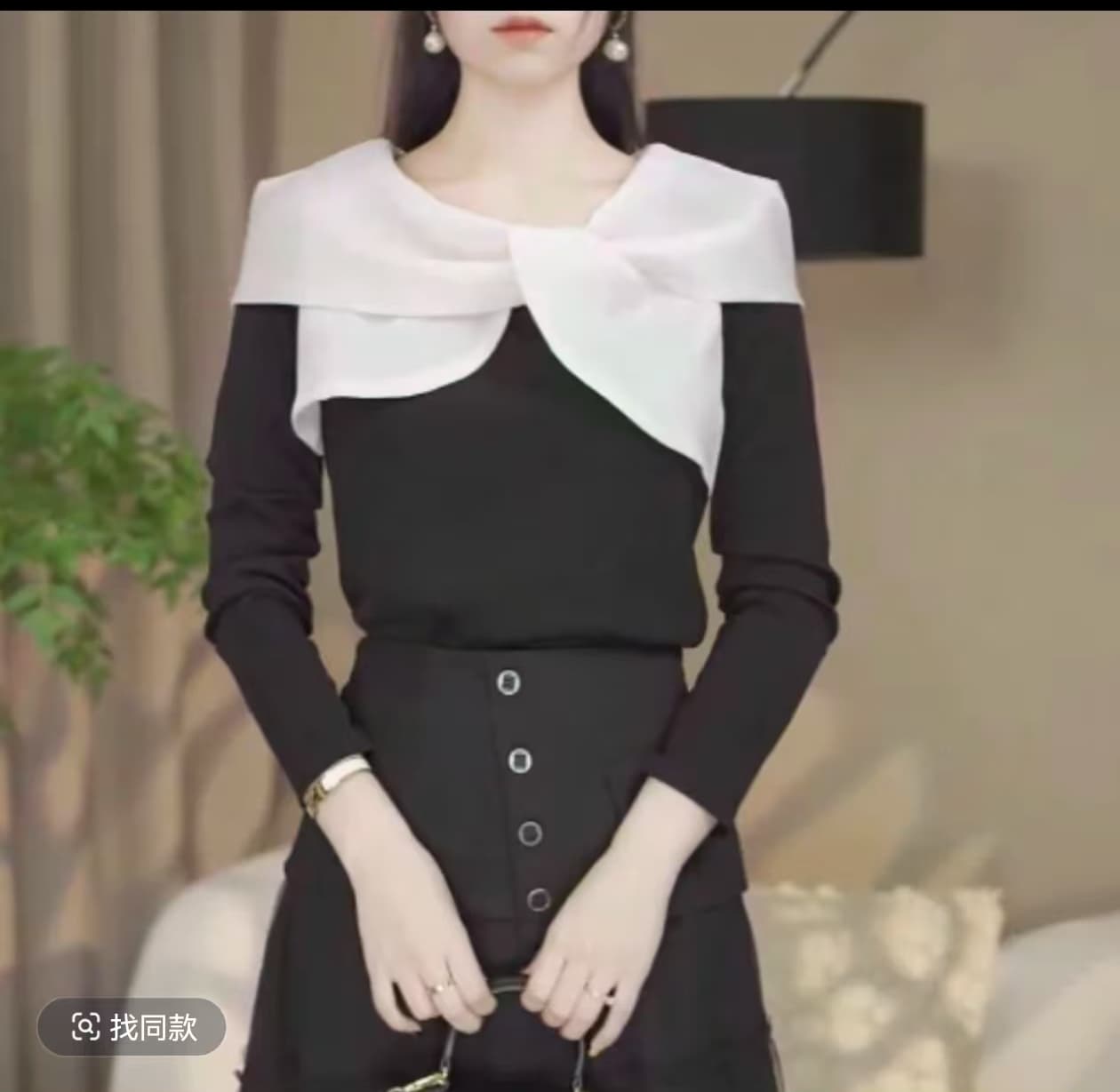 2026 이른 가을 새로운 트렌드 패션 외국 가스 십자가 칼라 반팔 티셔츠 반팔 여성 맨위 상세 이미지 4