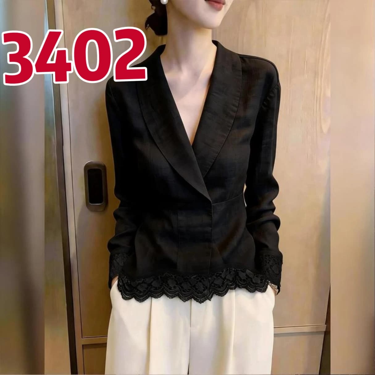 2026 가을 새로운 프랑스식 패션 패치워크 여성 셔츠 슬림해 보이는 고급 센스 디자인 센스 켜기 상세 이미지 1