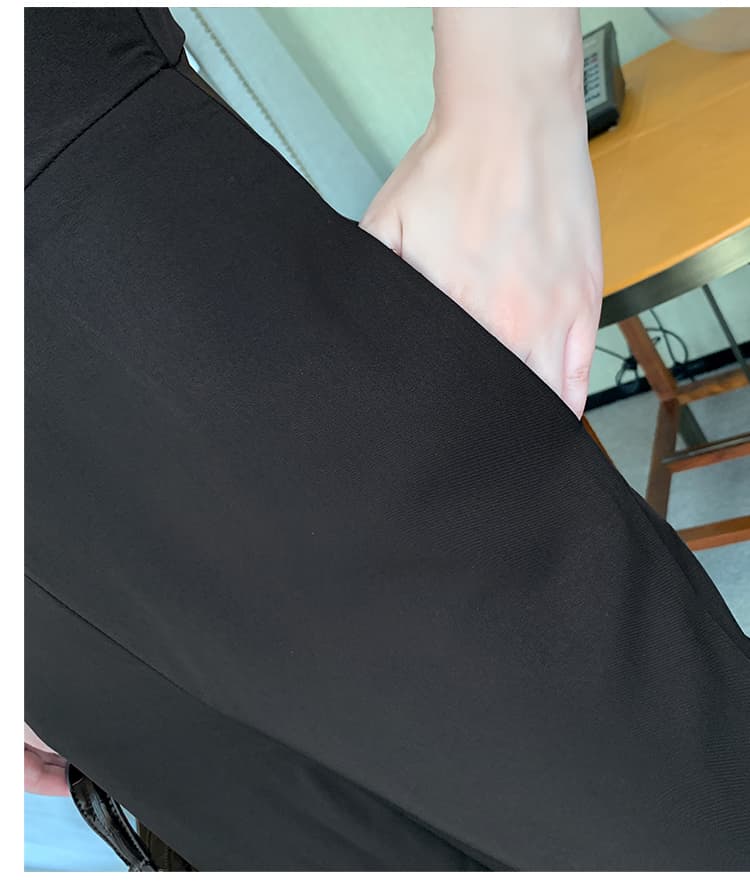 실사 여름 새로운 정장 멜빵 바지 한국 스타일 루즈핏 품격 하이웨이스트 도루 센스 슬립 올인원 바지 와이드 레그 팬츠 어린이 상세 이미지 16