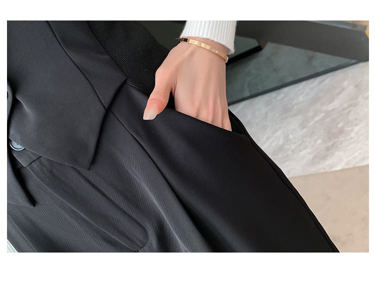 실사 고급 디자인 센스 베스트 멜빵 바지 새로운 세련된 연령 감소 도루 센스 슬림해 보이는 정장 스트레이트 올인원 바지 상세 이미지 21