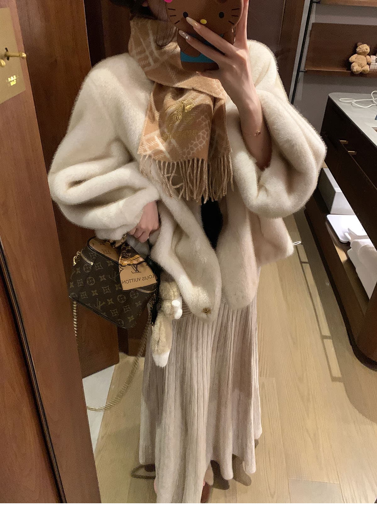 니트 타이트 스커트 한 마디 반신 스커트 부드러운 찹쌀 주름 타이트 스커트 슬림해 보이는 도루 센스 품격 롱 스커트 상세 이미지 25