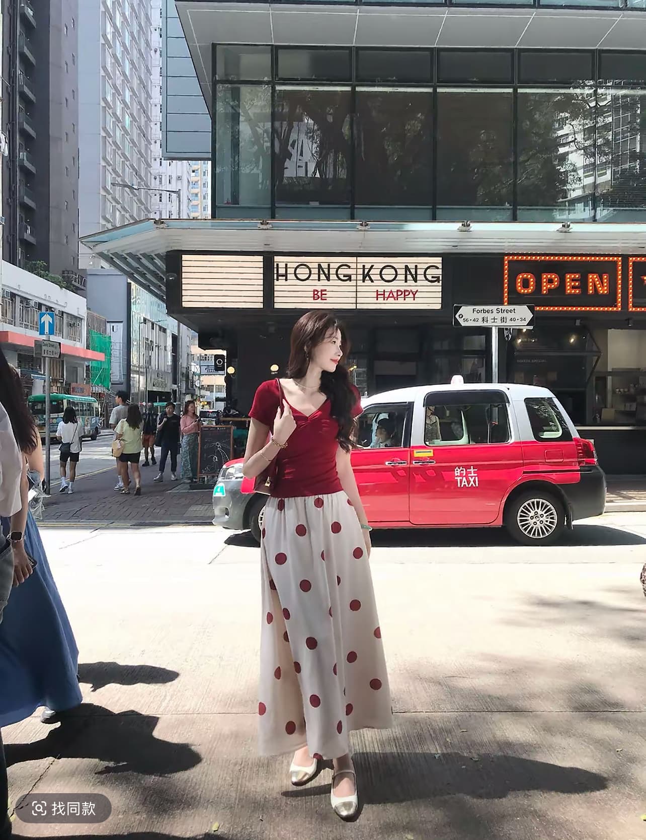 eia 하나 야오 폴카 운동 반 스커트 품격 항구 바람 밝은 도트 무늬 프랑스식 우아함 하이웨이스트 여름 슬림해 보이는 이미지 2