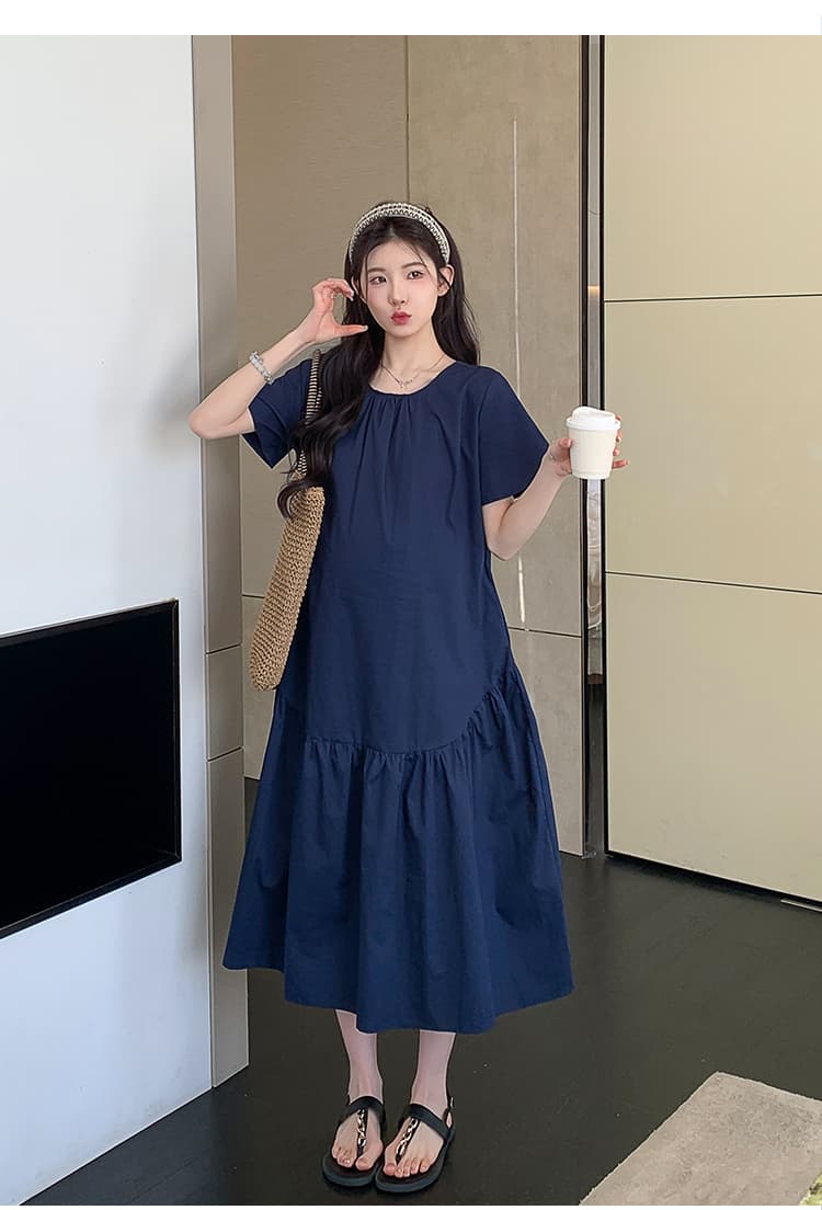 출산 착용 드레스 루즈핏 슬림해 보이는 매운맛 엄마 2026 여름 새로운 양면 착용 중간 길이 임신 기간 착용 가져 가라. 치마 상세 이미지 18