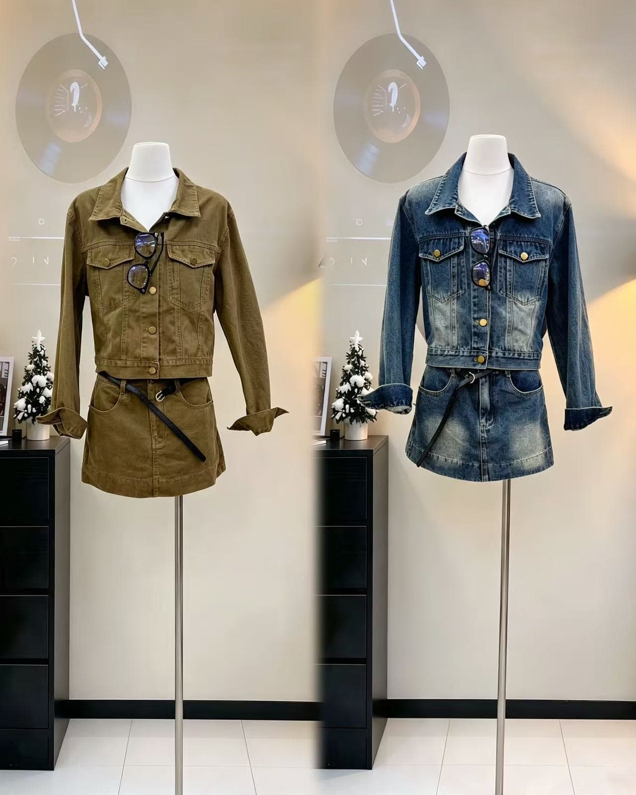 jeans suit 느슨함 타닌 절대적으로 훌륭함 비율 워싱 면 부드러운 반면 이 뼈 느슨함 자기 접촉 데님 세트 상세 이미지 7