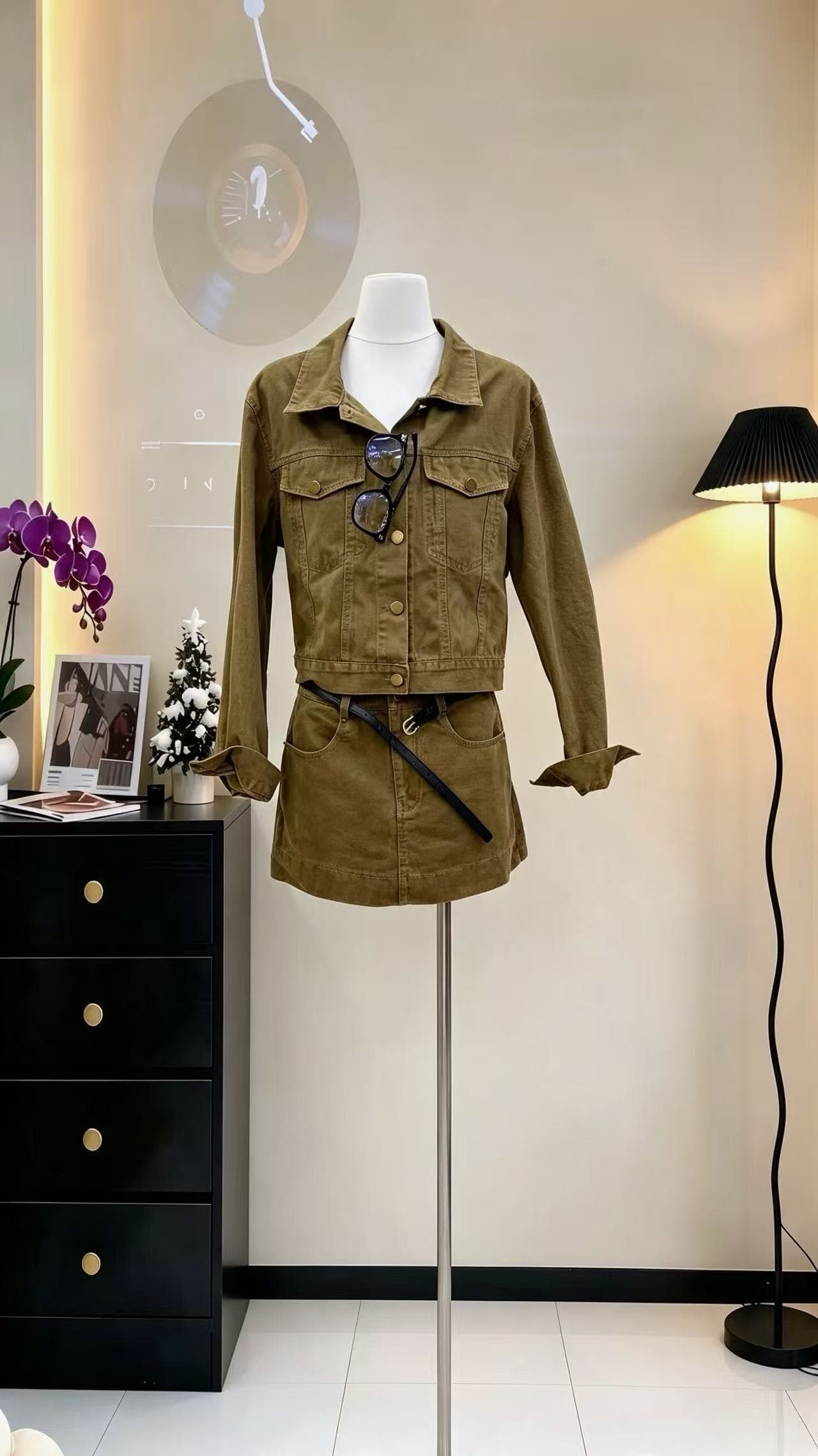 jeans suit 느슨함 타닌 절대적으로 훌륭함 비율 워싱 면 부드러운 반면 이 뼈 느슨함 자기 접촉 데님 세트 상세 이미지 8