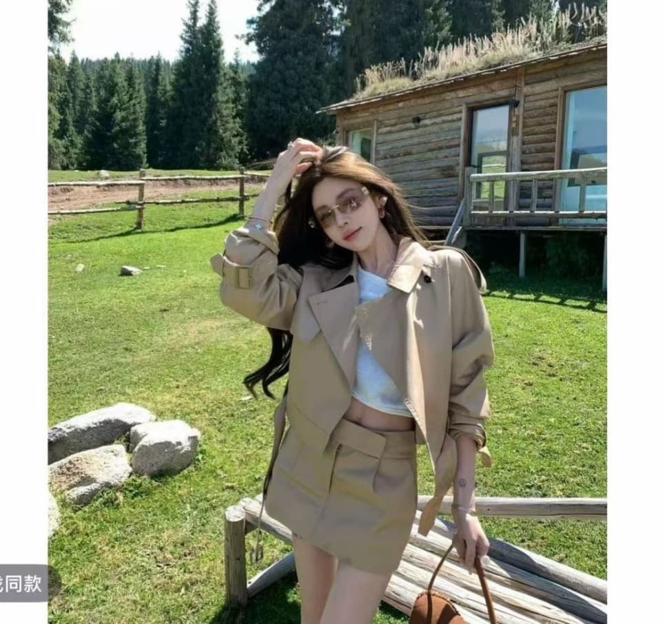 쌀 Na 홈 해시계 바젤 카키 워크웨어 섹션 재킷 카키 워크웨어 치마바지