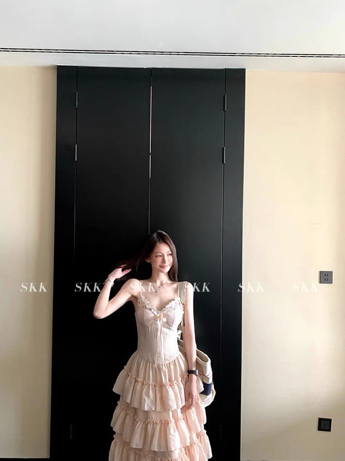 skk store S 지아 리 치마 프랑스식 무거운 작업 4 미터 소비 재료 레이스 슬립 드레스 3 차원 케이크 롱 스커트 이미지 5