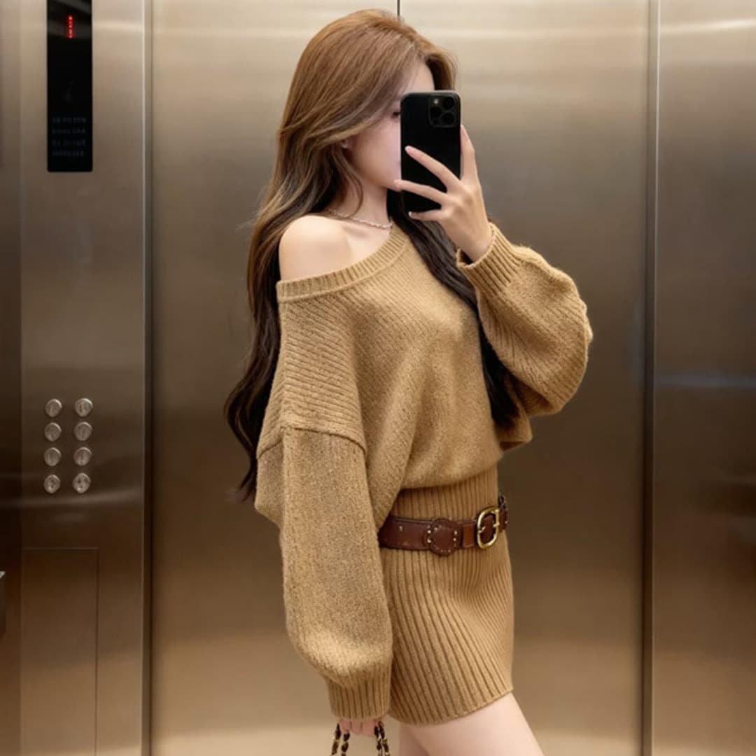 순수한 욕망 바람 핫걸 디자인 센스 오프숄더 타이트 스커트 감기 부유 한 가족 천 골드 착용 가져 가라. 드레스 경기 코트 미니 스커트 이미지 5
