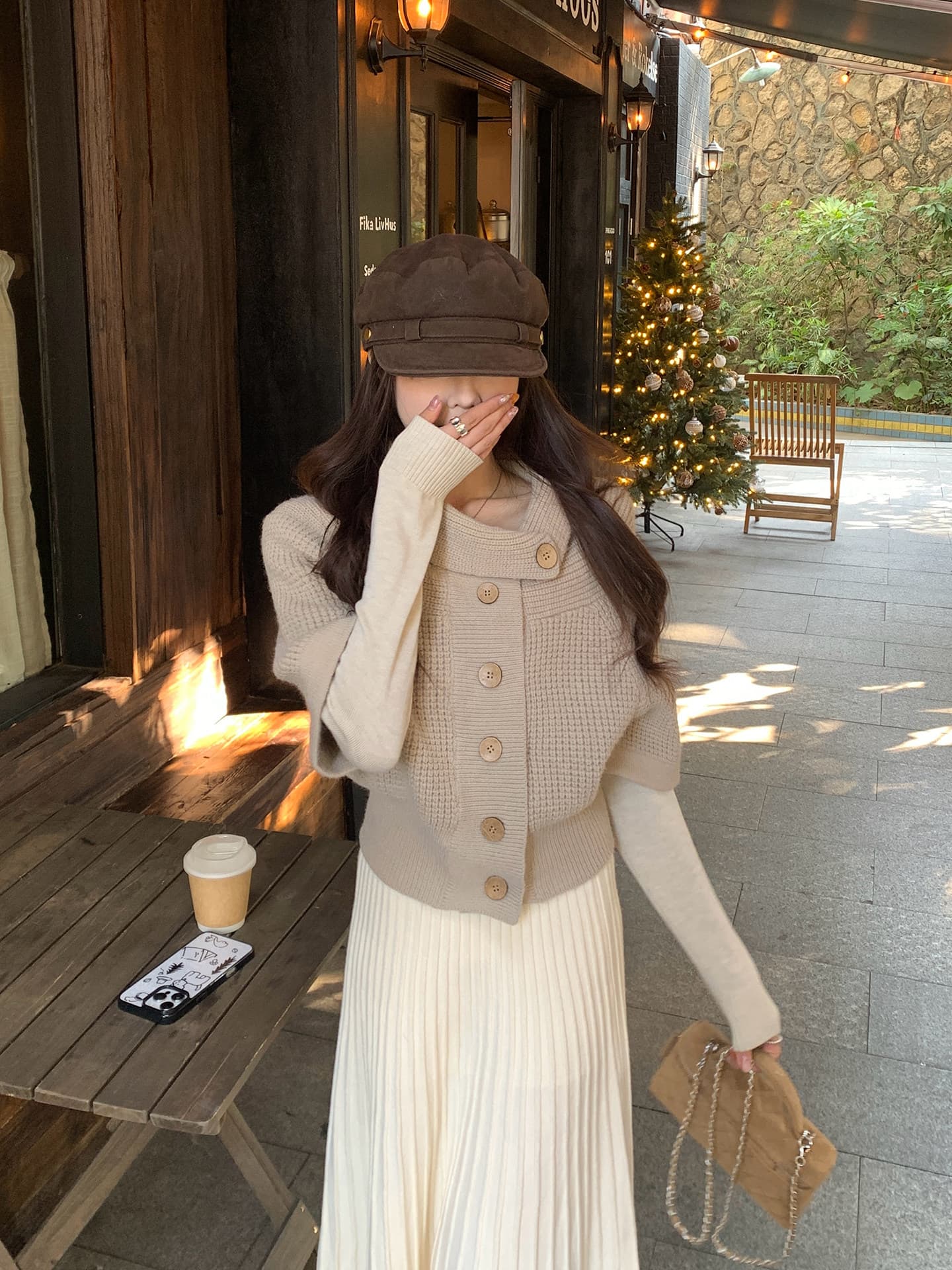 레트로 느긋한 센스 디자인 망토 스웨터 여자 봄 고급 센스 품격 다용도 쇼트 스타일 니트 오픈 가디건 새로운 이미지 4