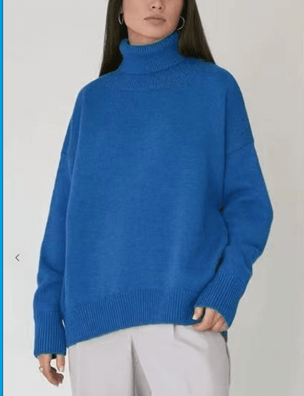 새로운 가을 겨울 편안함 루즈핏 다용도 품격 풀오버 터틀넥 스웨터 turtleneck loose sweater 상세 이미지 1
