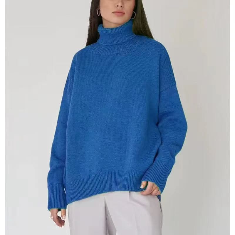 새로운 가을 겨울 편안함 루즈핏 다용도 품격 풀오버 터틀넥 스웨터 turtleneck loose sweater 상세 이미지 9