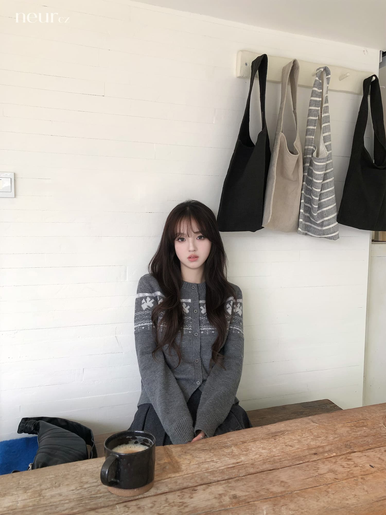 라운드 넥 오픈 가디건 쇼트 스타일 공정한 섬 스웨터 여자 가을 겨울 슬림해 보이는 느긋한 바람 몸매 가꾸기 오픈 가디건 맨위 로드 중