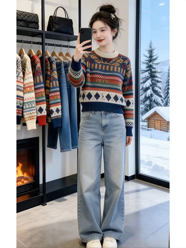 작은 대중 아니요 명중 섹션 품격 라운드 넥 스웨터 기본 셔츠 여성 2026 이른 봄 새로운 공정한 섬 세련된 니트 맨위 이미지 2