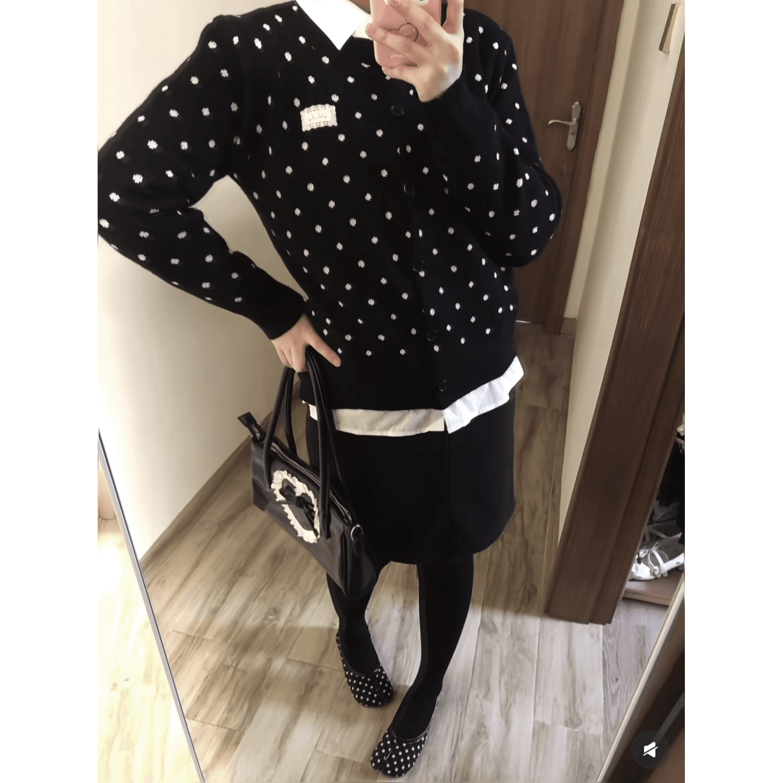 아메리칸 회색 긍정적 인 어깨 POLO 칼라 페이크 레이어드 스웨터 오픈 가디건 여성 코트 가을 겨울 몸매 가꾸기 슬림해 보이는 니트 스웨터 맨위 이미지 5