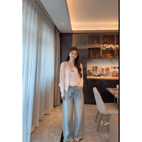 liuyi 빛 연 주간 접시 가을 전체 양모 긴팔 니트 카디건 코트 상세 이미지 2