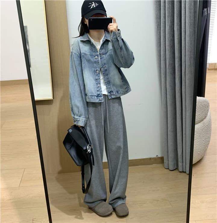 봄 캐주얼 바람 마 오래된 타닌 재킷 자수 작은 말 쇼트 스타일 데님 재킷 다용도 맨위 상세 이미지 11