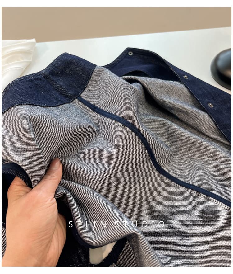 한국 스타일 레트로 워싱 폴로 칼라 워크웨어 여성 코트 루즈핏 느긋한 중성 작은 대중 바람막이 2026 봄 새로운 트렌디 상세 이미지 22