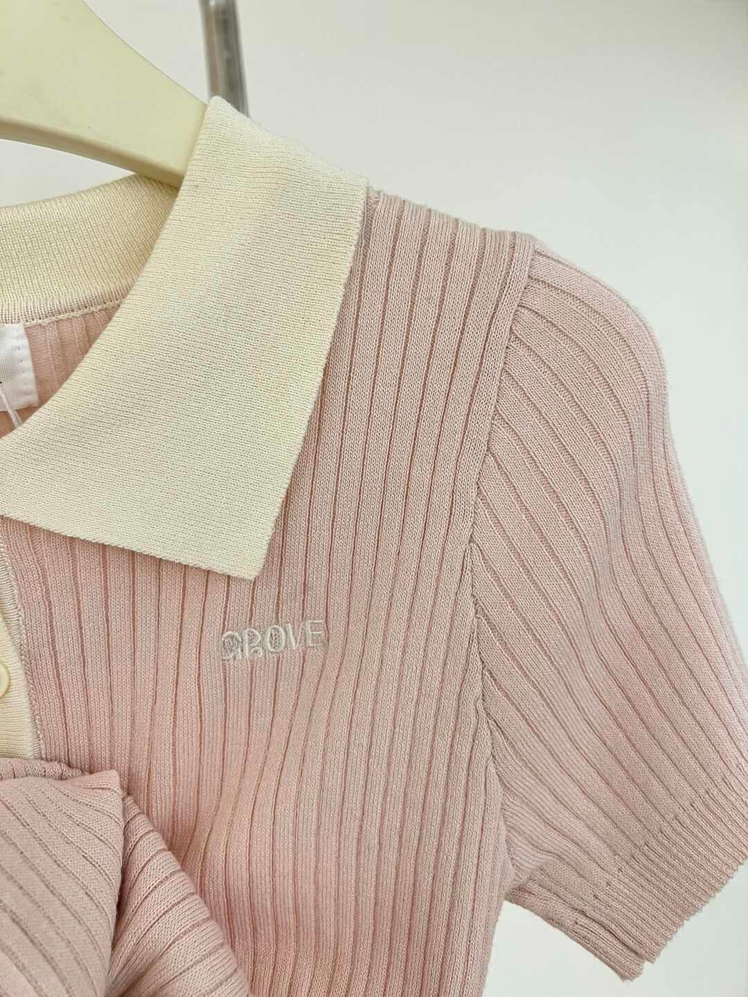 구덩이 기사 POLO 칼라 니트 반팔 여성 디자인 센스 작은 대중 여름 t 기본 셔츠 핫걸 착용 가져 가라. 쇼트 스타일 니트 스웨터 상세 이미지 4
