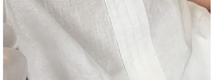 비 실사 여름 미니멀리즘 느긋한 바람 V넥 면 린넨 여성 셔츠 반 개방 칼라 지퍼 품격 다용도 슬림해 보이는 맨위 상세 이미지 20