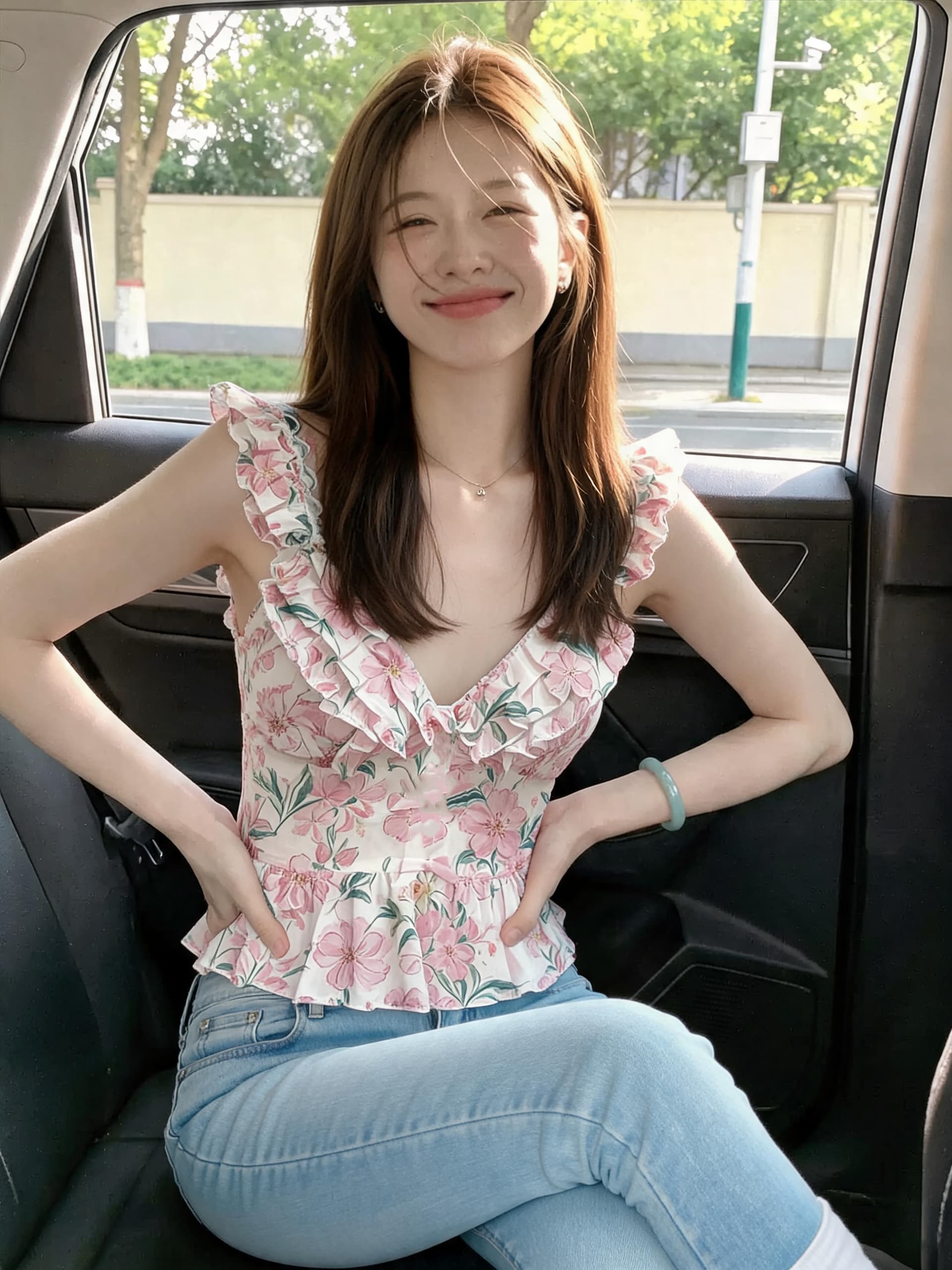 프랑스식 달콤함 부드러운 품격 캐미솔 2026 년 여름 패션 슬림해 보이는 핑크색 플리츠 맨위 여성