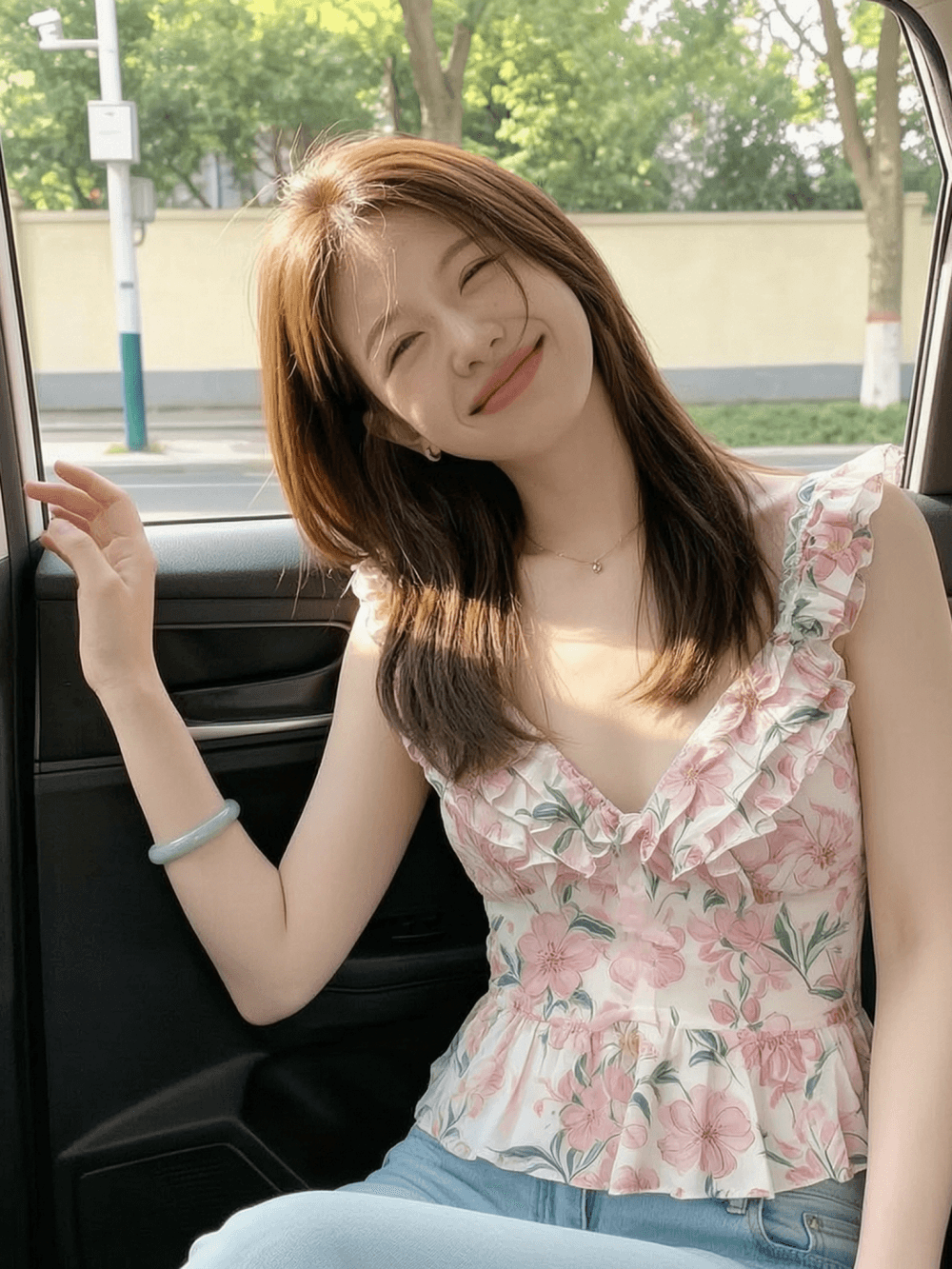 프랑스식 달콤함 부드러운 품격 캐미솔 2026 년 여름 패션 슬림해 보이는 핑크색 플리츠 맨위 여성 상세 이미지 4