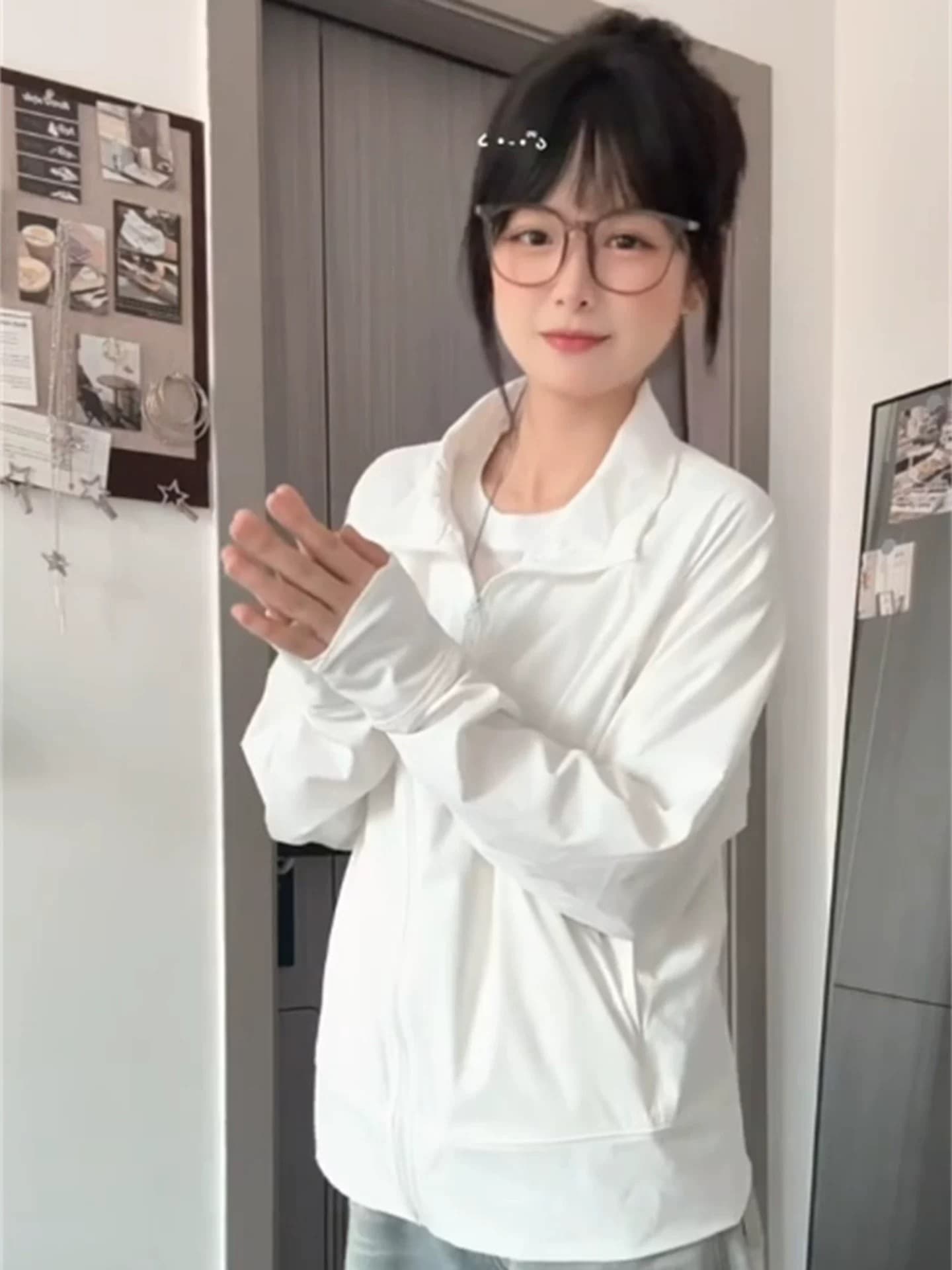 2026 새로운 화이트 자외선 차단 의류 여성 코트 여름 에어컨 셔츠 차가운 센스 자외선 차단 복 작은 키 긴팔 태양 보호 셔츠 상세 이미지 4