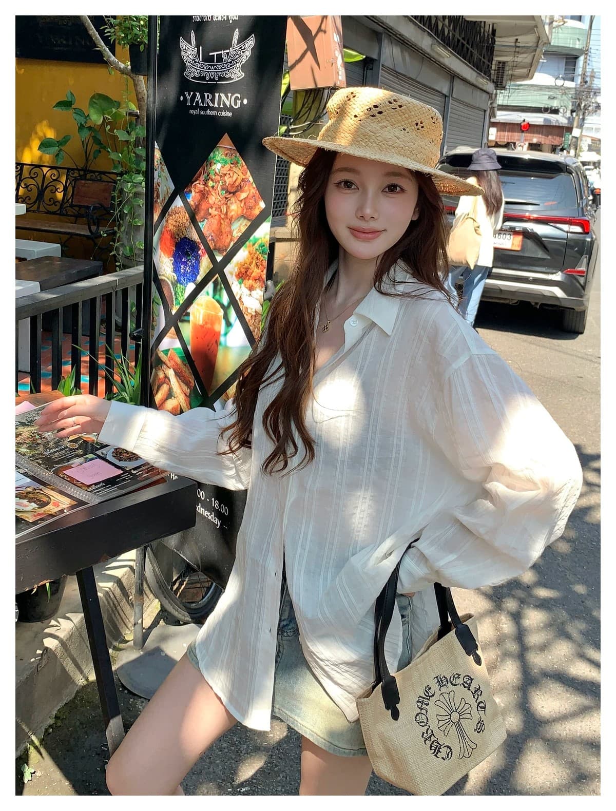프랑스식 고급 센스 화이트 긴팔 여성 셔츠 봄 여름 새로운 얇은 스타일 출퇴근 다용도 캐주얼 품격 자외선 차단 맨위 상세 이미지 16