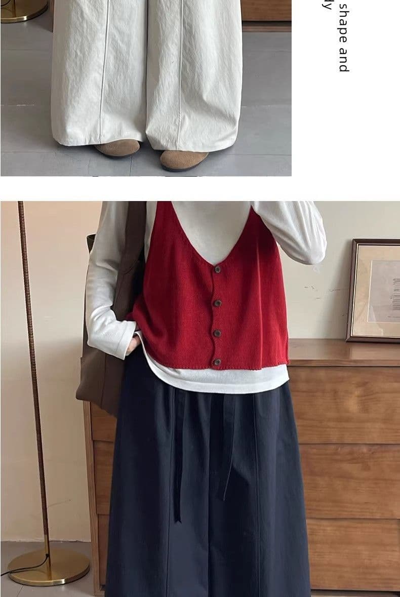 모통이 칼 와이드 레깅스 바지 가을 새로운 통통한 여동생 빅 사이즈 배 모양 몸 하이웨이스트 루즈핏 캐주얼 바지 상세 이미지 14