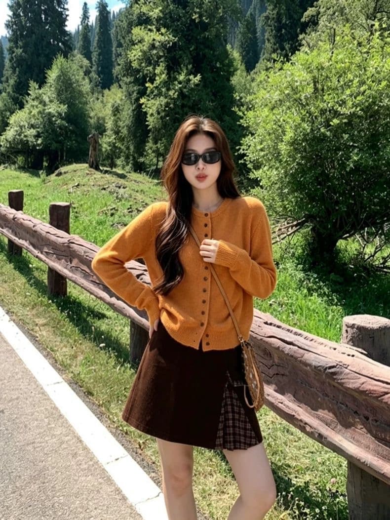 한 부서 느긋한 고급 센스 품격 외부 가져 가라. 니트 오픈 가디건 여성 가을철 착용 가져 가라. 와이드 부드러운 찹쌀 출퇴근 세련된 스웨터 이미지 4