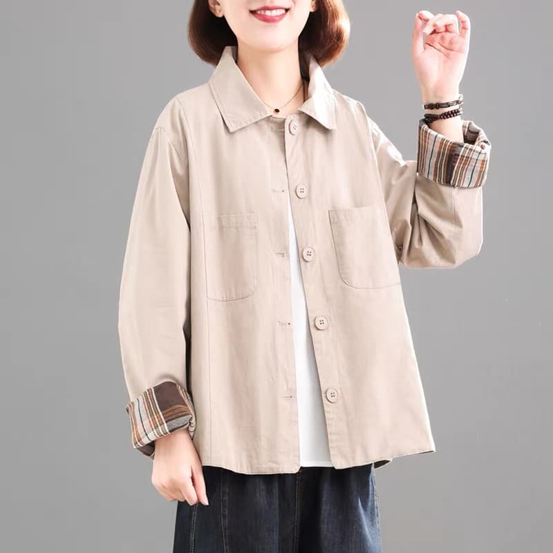 2026 이른 가을 새로운 한국 스타일 빅 사이즈 표지 고기 연령 감소 패션 재킷 재킷 여성 레저 다용도 상세 이미지 2